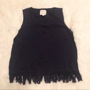 Sail to Sable Fringed Sweater Tank